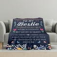 thumbnail image 3 of Blue Fleece Blanket For Sisters And Best Friends Inspiring Gift Filled With Wishes And Encouragement Sofa Bed Travel Camping Polyester Throw Shipped From USA, 3 of 9