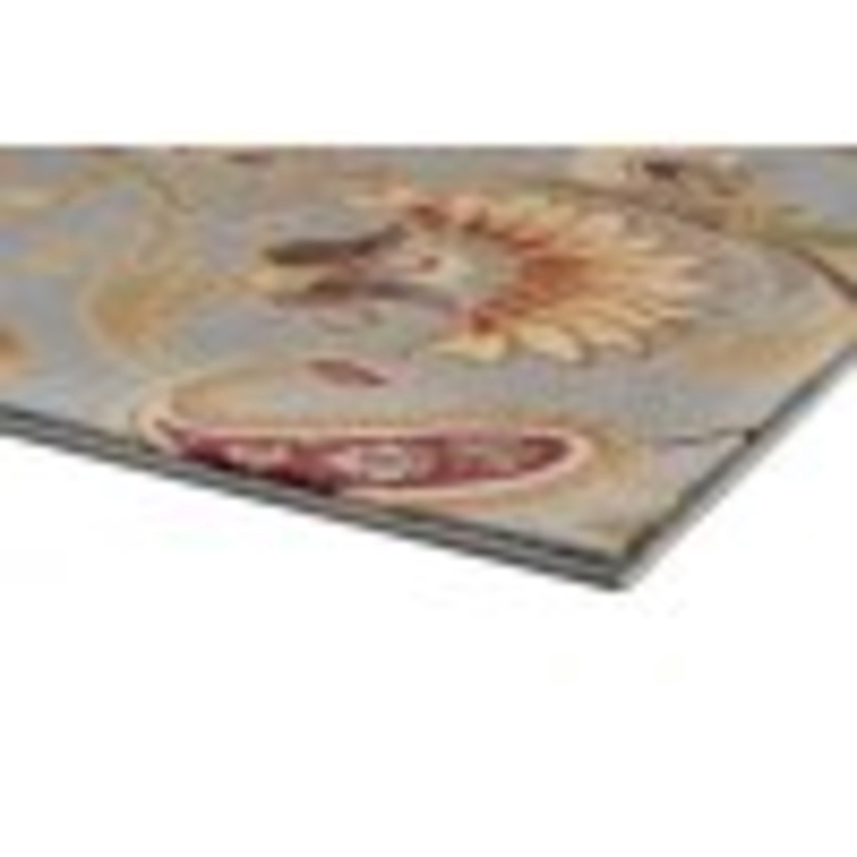 Impressions Transitional 5' x 7' Blue and Green Polypropylene Indoor Area Rug