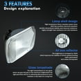 thumbnail image 2 of For Toyota Pickup Truck 5x7'' 7x6'' LED Crystal Clear Glass Lens Headlight Set, 2 of 13