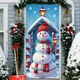 thumbnail image 6 of ToyKingdee Merry Christmas Snowman Front Door Cover Decorations, Xmas Tree Gifts Snow Decorative Banner Background, Winter Holiday Home Decor, 6 of 6
