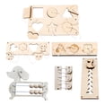 thumbnail image 1 of Accesorios para tablero ocupado, juguete de viaje de madera, habilidades básicas, actividades de cooperación, piezas de tablero sensorial para niños, , Estilo b, 1 of 8