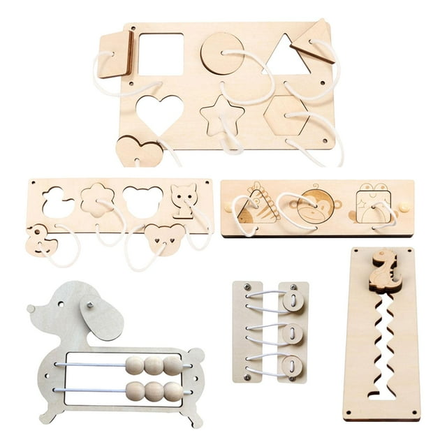 lionlar Planche d'Activités Occupée Accessoires Bricolage Planche Sensorielle Pièces pour Filles Garçons Cadeaux B