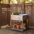 thumbnail image 4 of Transolid 25 in. x 22 in. Farmhouse Laundry Sink with Wash Stand in Brushed Satin, 4 of 9