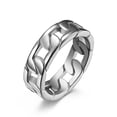 thumbnail image 2 of Xinyolin Cuban Link Hip Hop Men Women Cool Bright Luster Ring - Jewelry Gifts, 2 of 8
