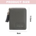 thumbnail image 2 of Leather Credit Card Holder Wallet for Women Large Capacity Bifold Zipper Card Case Organizer, 2 of 5
