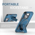 thumbnail image 6 of Case for iPhone 16,Military Grade [Built-in Kickstand] Magnetic Dual-Layer Heavy Duty Shockproof Protection TPU+PC Phone Case for iPhone 16,6.1 Inch 2024 (Blue), 6 of 16
