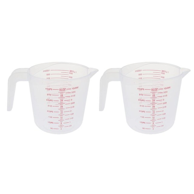 2 de plástico para verter la superficie del , suministros de herramientas de cocina, taza medidora de 1000 ml 1000ml Zulema Taza medidora para acuarios