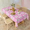 thumbnail image 4 of Pink Baseballs Pattern Rectangle Tablecloth 60"x120",Waterproof Polyester Rectangle Table Cloth, Wipeable Spillproof Polyester Tablecloth for Dining, Camping, Indoor and Outdoor, 4 of 6