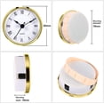 thumbnail image 2 of Horloge Ronde Insert 3-1/8 Pouce (80 mm) Mouvement Quartz Chiffre Romain Bordure Dorée (Doré), 2 of 4