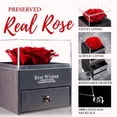 thumbnail image 2 of Valentine's Day Gifts, Preserved Rose as Thanksgiving Gift for Women, Jewelry Gift Box Ring Earrings Necklace Storage Boxes, Eternal Rose as I Love You New Year's Day Gifts for Her(Without Necklace), 2 of 8