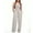 Gray, variant on Women's Wide Leg Romper Cute Straps Straight Solid Coveralls Jumper Dressy Bib Pants Casual Jumpsuits Wedding Color Loose Fitting Jumpsuit Wrapped Chest Jumpers