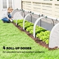 thumbnail image 3 of Outsunny Mini Greenhouse, 177.2" x 39.4" x 31.5" Portable Greenhouse with 4 Roll-Up Doors, PE Cover, White, 3 of 9