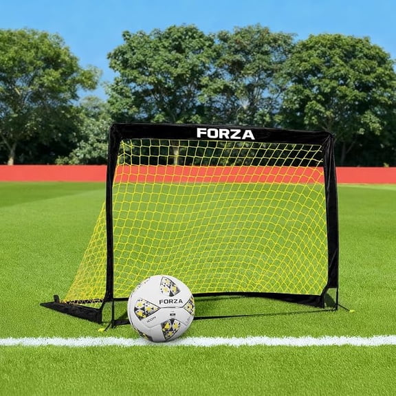 FORZA Square Pop-Up Soccer Goal [6 Sizes] | Portable Goal Posts for Shooting Practice - Pop-Up in Minutes | Single or Pair of Goals