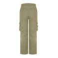 thumbnail image 4 of Chiccall Mens Cargo Pants with Zipper Pockets Elastic Waist Drawstring Training Sweatpants Loose Summer Beach Joggers Beige L, 4 of 5
