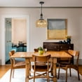 thumbnail image 5 of Boho Rattan Chandelier 3 Light Coastal Pendant Lighting for Kitchen Dining Room, 5 of 8