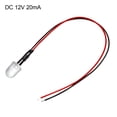 thumbnail image 2 of Unique Bargains Prewired LED Light 10mm Blue LED Pre Wired Lights Emitting Diodes DC 12V 20mA, 2 of 4