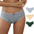 thumbnail image 2 of Calzones De Mujer Algodon Sin Costuras Bragas Para Mujer De Encaje De Ganchillo Con Agujeros * 5 Piezas, 2 of 4