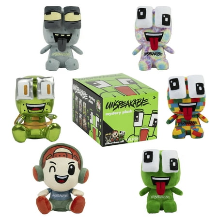 Unspeakable 6" Mini Mystery Plush, Series 1, Challenge YouTube Channel, Blind Box, 1 of 6 Possible, Unspeakable Frog Plush, Official Merch