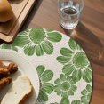 thumbnail image 4 of Round Placemats Green Flower 15 inch Set of 4 Table Mats for Dining Table Abstract Floral Heat Resistant Non-Slip Kitchen & Home Decorative Place Mat Set, 4 of 8