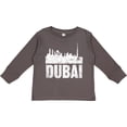 thumbnail image 3 of Inktastic Dubai City Skyline with Grunge Boys or Girls Long Sleeve Toddler T-Shirt, 3 of 5