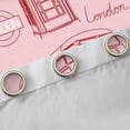 thumbnail image 4 of jejeloiu Cartoon Western Architecture Curtains Pack of 2 (42x84 Each),Pink Telephone Booth Curtains Blackout,Big Ben Bedroom Curtains For Girls Teens,Breathable Home Decor, 4 of 6