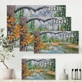 thumbnail image 4 of Trees With River In Autumn Forest 8 in x 12 in Painting Canvas Art Print, by Designart, 4 of 4