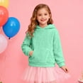 thumbnail image 5 of Yourumao Fuzzy Hoodies for Girls 5-14 Years Fleece Long Sleeve Hooded Pullover Comfy Solid Color Sweatshirts with Pockets, 5 of 9