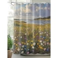 thumbnail image 2 of Fsddascl Spring Floral Shower Curtain Set - 48" x 72" Washable Bathtub Curtain with 12 Hooks, Botanical Farmhouse Modern Oil Painting Waterproof Fabric Stall Shower Curtains for Bathroom/Bathtub, 2 of 6