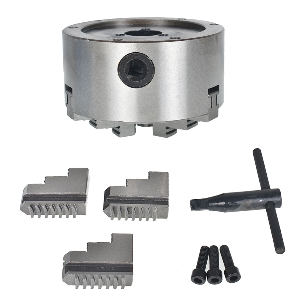 ALLCARB Lathe Chuck K11130 130mm 5'' 3 Jaw Self Centering Cast Iron