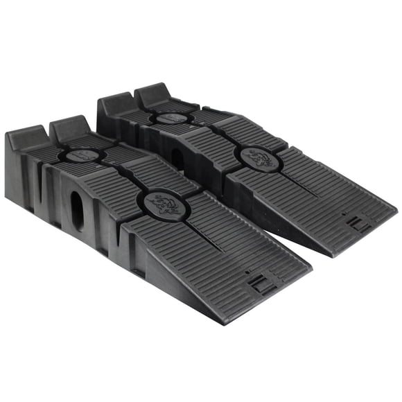 FloTool 11909MI RhinoRamp Vehicle Ramp Pair - Ideal for Stress-Free Home Garage Maintenance - Reduces Slippage - Works with Low Clearance Vehicles - 12,000lb GVW Capacity