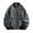 Gray, variant on Maoxin Leather Jacket Men Men's Casual Loose Fitting Long Sleeved Hooded Jacket Long Sleeve Hoodless Faux Leather Outwear Jackets Plus Size Leather Jacket Gray L