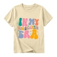 thumbnail image 4 of Girls Crew Neck Printed Short Sleeve T-shirt for Back to School,Comfortable Casual Kids Tops,Matches Pants and Skirts, 4 of 4