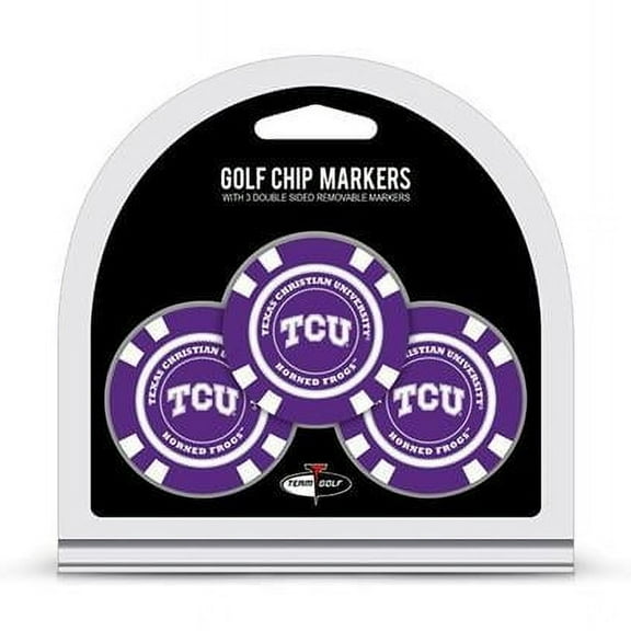 Team Golf NCAA TEXAS CHRISTIAN 3 Pack Golf Chip Ball Markers