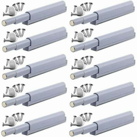 Magnetic Push-Open Latches - 10 Pack, Easy Door Opening with Simple Press, Compatible with Various Brands