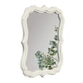 thumbnail image 3 of Sintosin Set of 2 Farmhouse Scalloped Bathroom Mirror for Vanity, White Wood Wall Mirror 12" x 15", Decorative Wall Mounted Mirrors for Living Room, Bedroom, 3 of 8