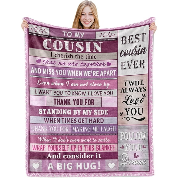 Sister in Law Blanket 60"X 50", Sister in Law Gifts from Sister Brother, Sister-in-Law Gifts for Birthday Mothers Day Christmas, Warm Soft Cozy Plush Fleece Flannel Blankets