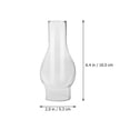thumbnail image 2 of 2 Pcs Kerosene Lamp Glass Lampshade Vintage Oil Accessories Retro Large Four-claw (base Diameter 5.2cm Lampshade) 2pcs Clear Camping Lantern, 2 of 6