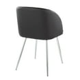 thumbnail image 6 of LumiSource Chrome Metal, Black PU Fran Chair - Set of 2, 6 of 8