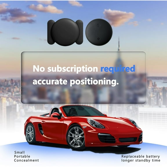 No Monthly Fee Smart GPS Tracker with Magnetic Case - Mini Locator for Cars, Luggage & Pets, Easy One-Tap Tracking via Find My App, / Device Compatibility