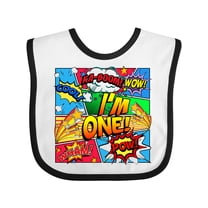 Inktastic I'm One Comic Book Boys or Girls Baby Bib