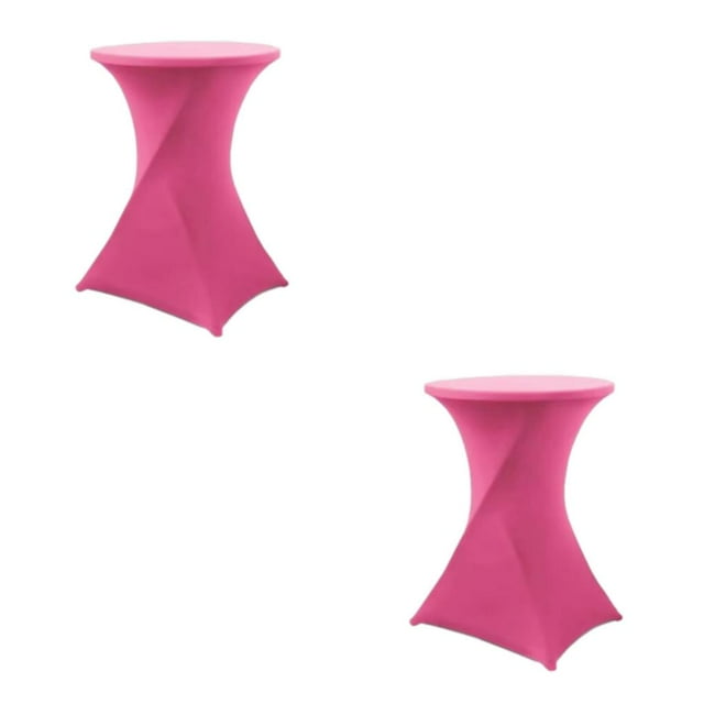relayinert Versatile Elastic Cocktail Table Set Fitting For Any Occasion Hotel Wedding Party Table Cover Rose Red 2Set