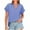 Blue, variant on ChaoHeng Blouses for Women Plus Size Plus Size Summer Tops Short Sleeve Womens Tops Spring Summer Short Sleeve Casual Flax V-Neck Solid Color Loose Fashion for Women