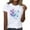White, variant on Womens Short Sleeve T-Shirts Polyester Casual Sunflower Butterflies Printed Graphic Base Tee Shirt Summer Tops (XL, White 01)