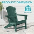 thumbnail image 6 of PIPOPA Outdoor Adirondack Chair set of 2, HDPE All Weather Patio Chair for Deck Backyard Garden, Forest, 6 of 7