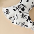 thumbnail image 6 of CAUYDY 3 6 9 12 18 Months Baby Girls Cow Outfit Toddler Girl Long Sleeve Romper Pants Headband 3PCS Cute Clothing Set Fall Winter Black Sizes 12-18 Months, 6 of 8