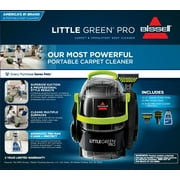 BISSELL Little Green Pro Portable Deep Cleaner, for Carpet, Upholstery, and Auto, Compact, Superior Suction, Professional Cleaning, StainProtect Technology, 2505