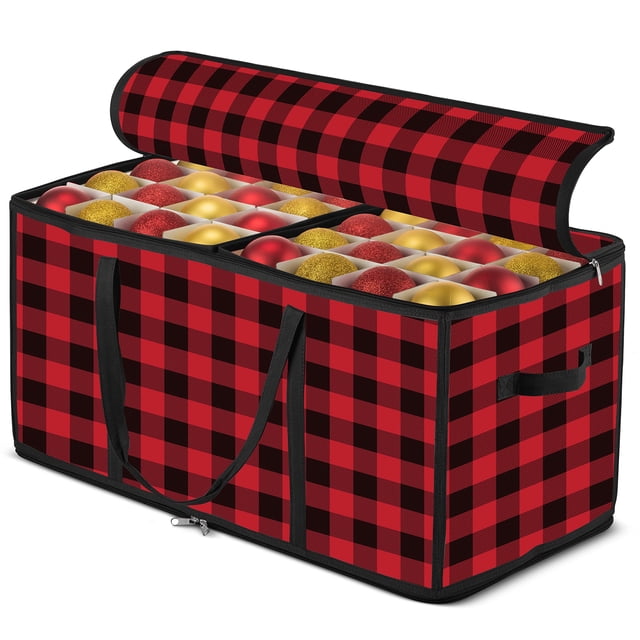 Caja de almacenamiento para adornos navideños ZOBER Stores 128 adornos