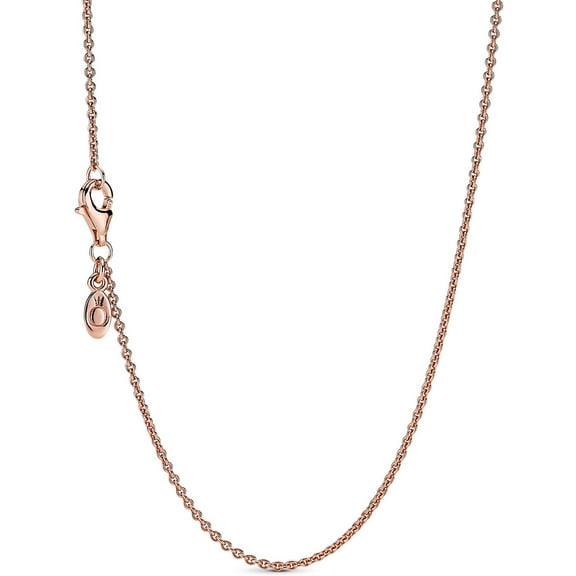 Sterling Silver Chain w/14k Rose Gold Plating, 90 cm/35.4 in Necklace & Pendants 90 cm 580413-90