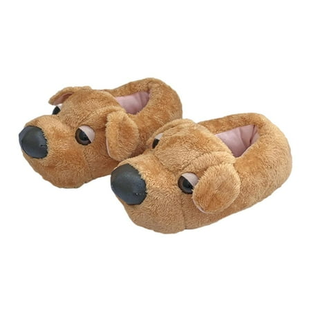 

Warm Slippers Dog Shape Womens House Winter Adults Cute Shoes