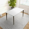 thumbnail image 3 of Mel Modern Style Solid Wood Walnut/White Top Rectangular 59" Dining Table, 3 of 8